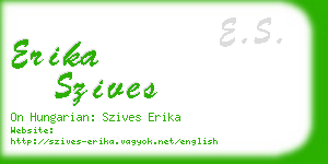 erika szives business card